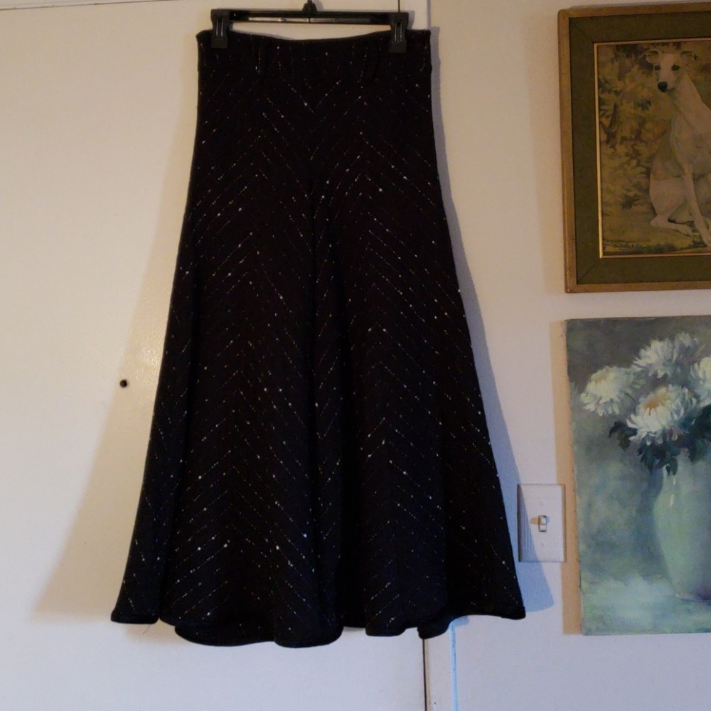 Oz black a d white threaded wide leg pants